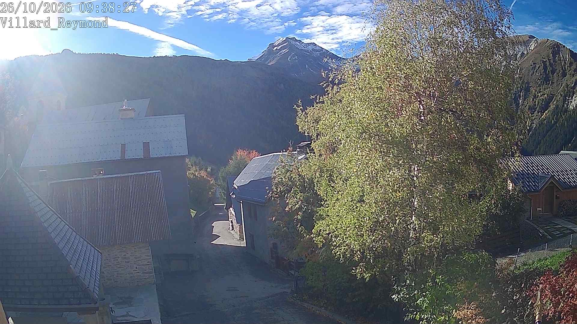 Vue en direct de la webcam de Villard-Reymond, route du col du Solude