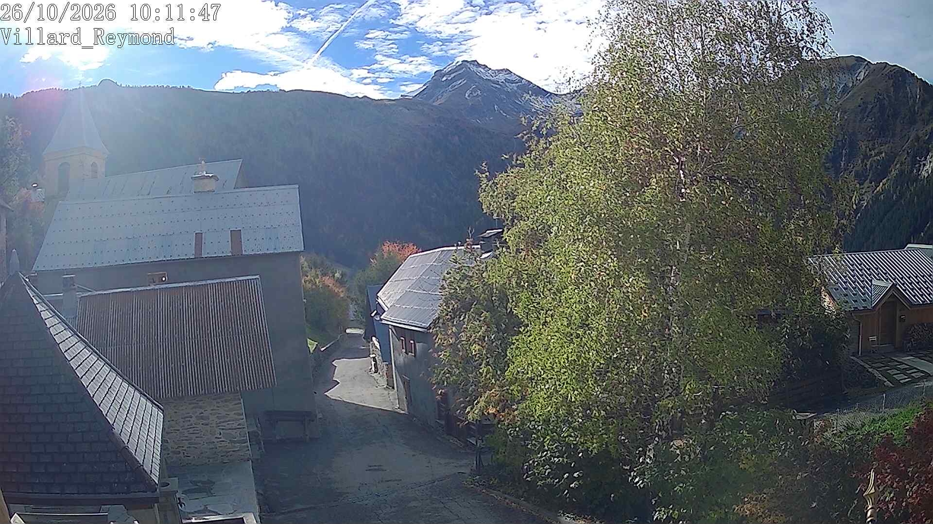 Vue en direct de la webcam de Villard-Reymond, route du col du Solude