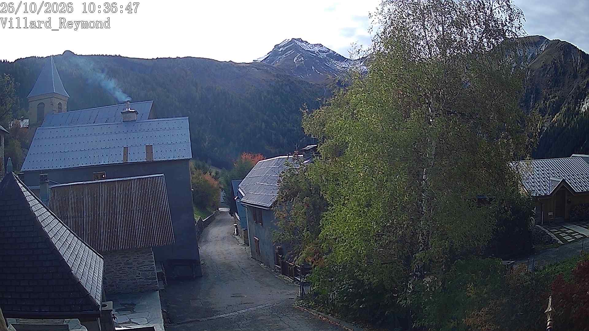Vue en direct de la webcam de Villard-Reymond, route du col du Solude