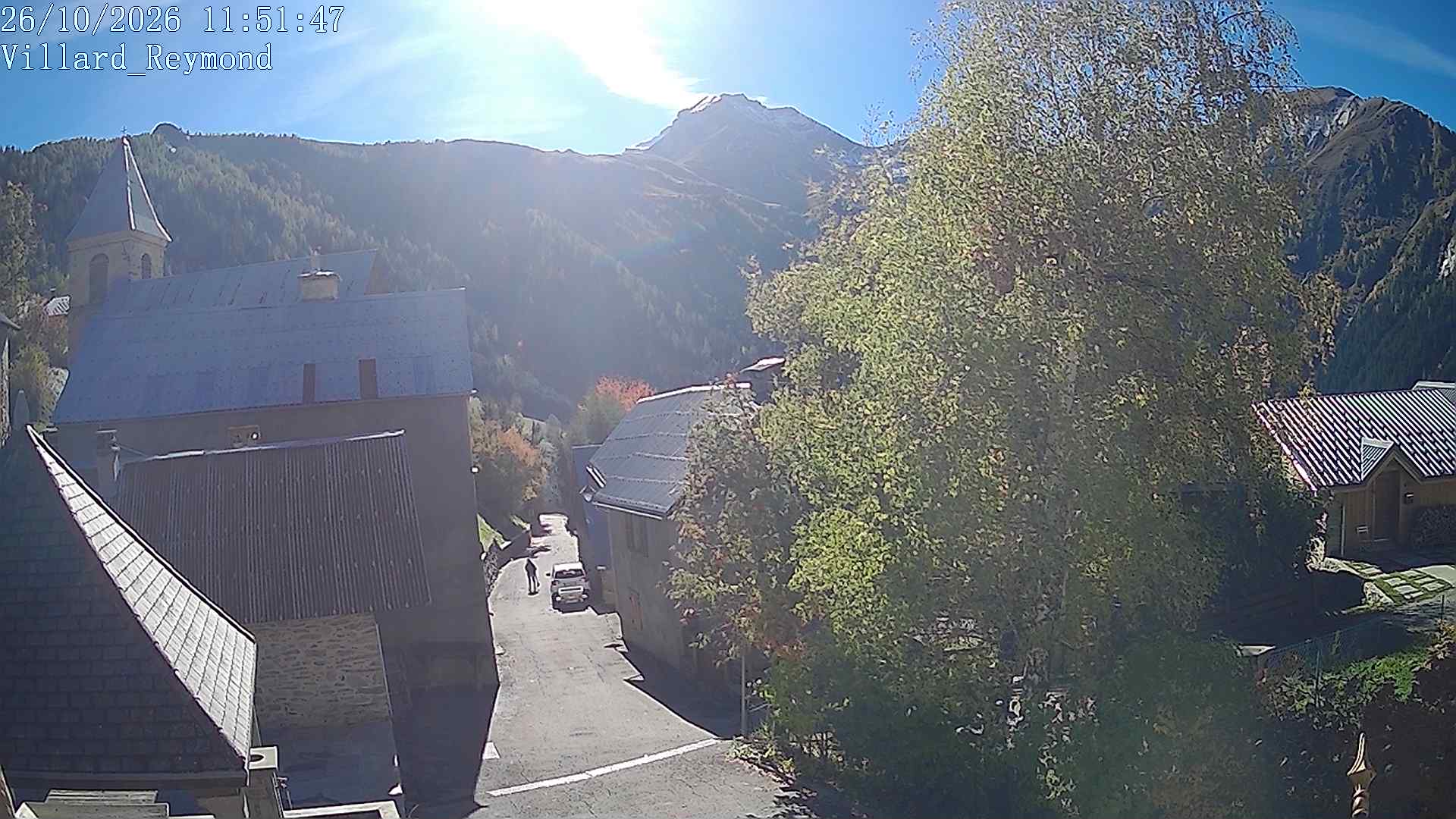 Vue en direct de la webcam de Villard-Reymond, route du col du Solude