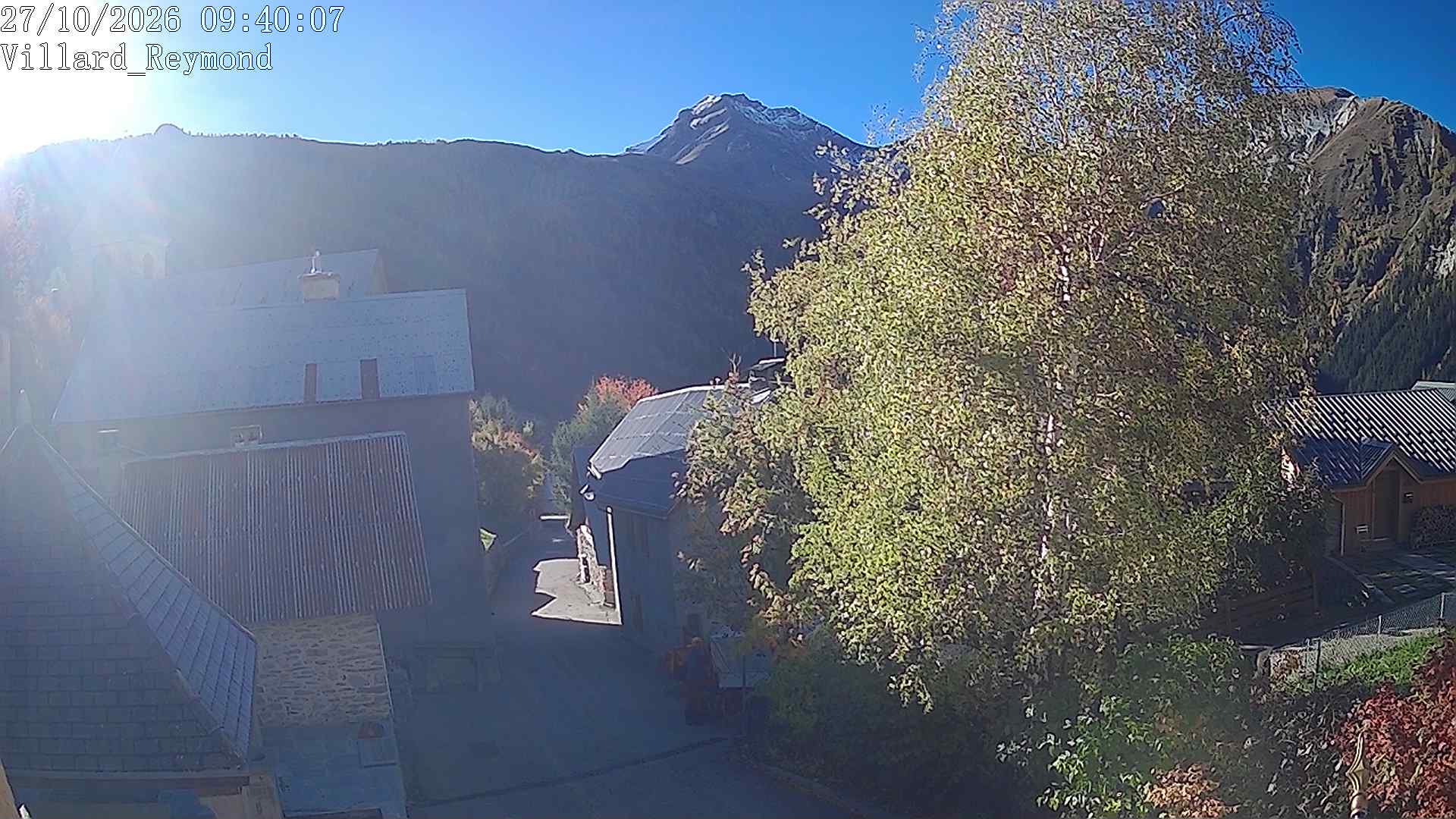 Vue en direct de la webcam de Villard-Reymond, route du col du Solude