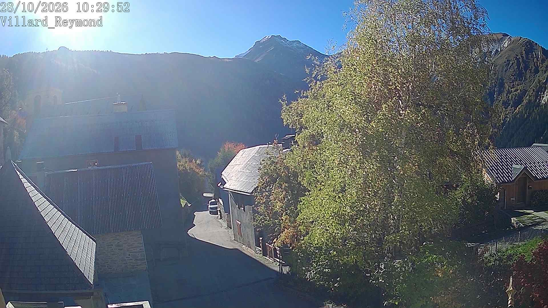 Vue en direct de la webcam de Villard-Reymond, route du col du Solude