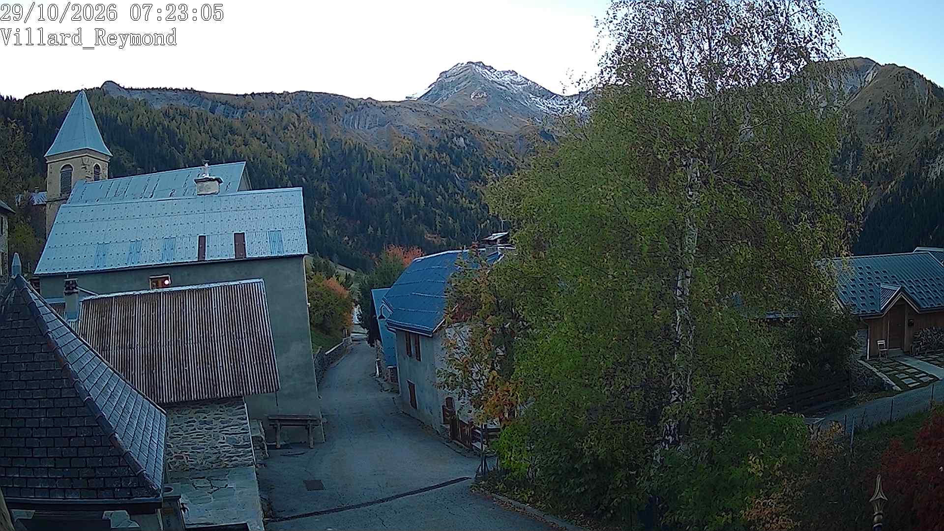 Vue en direct de la webcam de Villard-Reymond, route du col du Solude